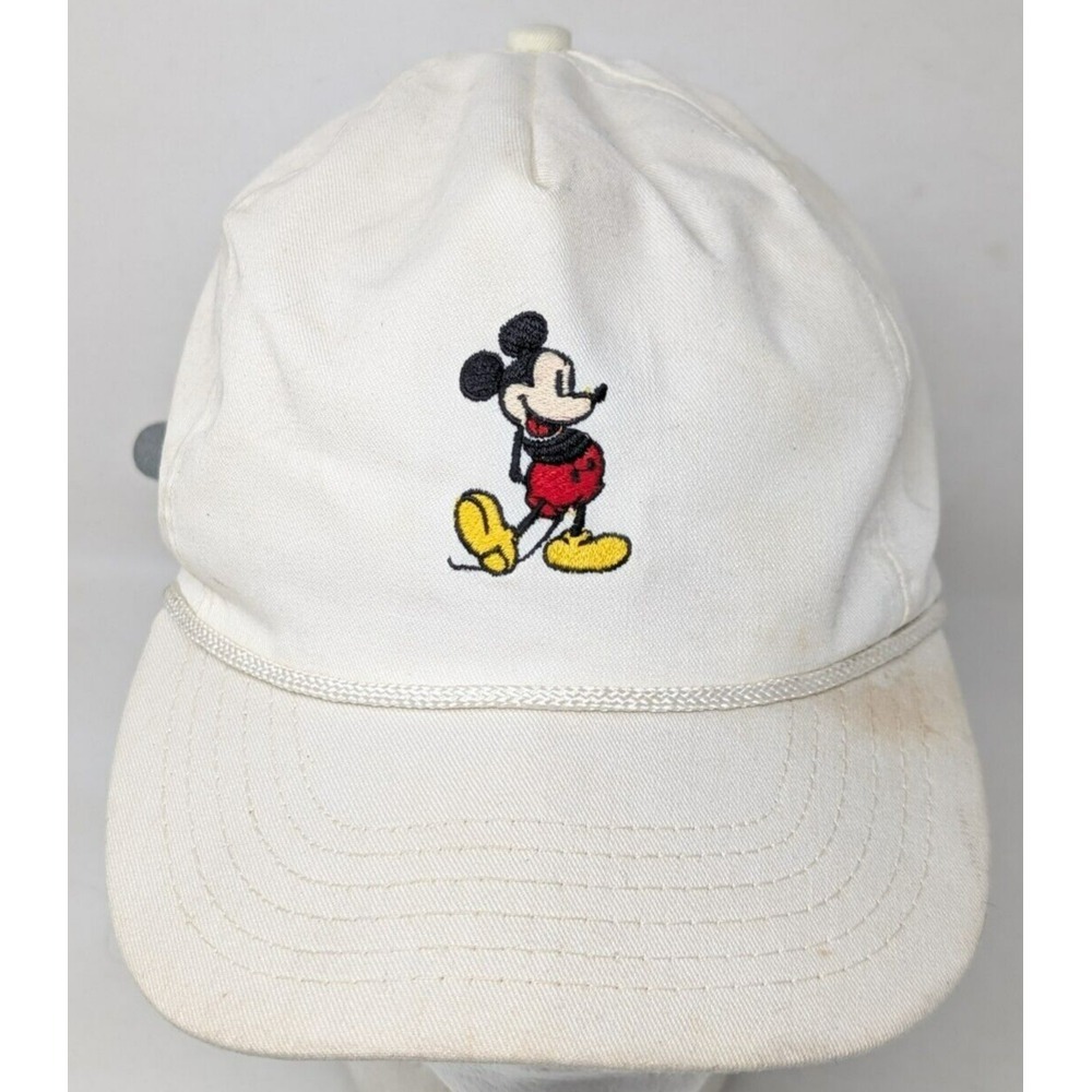 Mickey Mouse Disney Character Fashions‎ Atlas Stapback Rope Hat 80s Made USA VTG